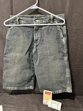 Wrangler Straight Utility Denim Jean shorts size 16 regular boys adjust waist