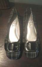 Vintage Life Stride Parigi Fabric Gray With Buckles Size 5 Shoes
