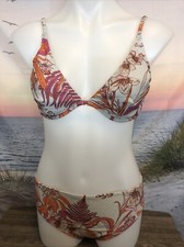 NWT Cupshe Two Piece Swimsuit Extra Large Floral Grey Glitter Underwire