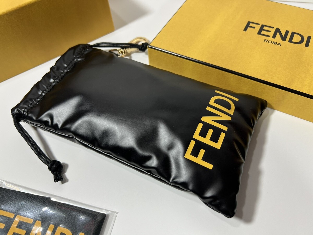 Fendi Roma Black Yellow Sunglasses Eyeglasses Case With Box | eBay