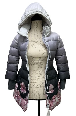 MONNALISA  Girls Designer Down Jacket 8 Multi colors and floral Design