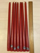 Vintage Fyna-Lite Hong Kong Long Red Candles Mid Century x7 Original Labels