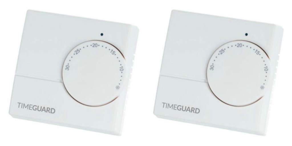 2 x Timeguard TRT030N Electronic Central Heating Room Thermostats 5°C - 30°C