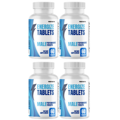 Energize Male Tablets to Support Energy & Stamina, Supplement - 4 Bottles
