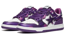 A Bathing Ape BAPE "Sk8 Sta #1" Purple 1K80-191-310 Size 9.5 NEW
