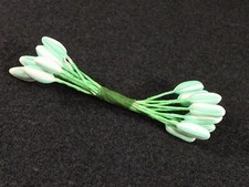 Stamens Composition Green White Double Ended Vintage Flower Crafts Millinery