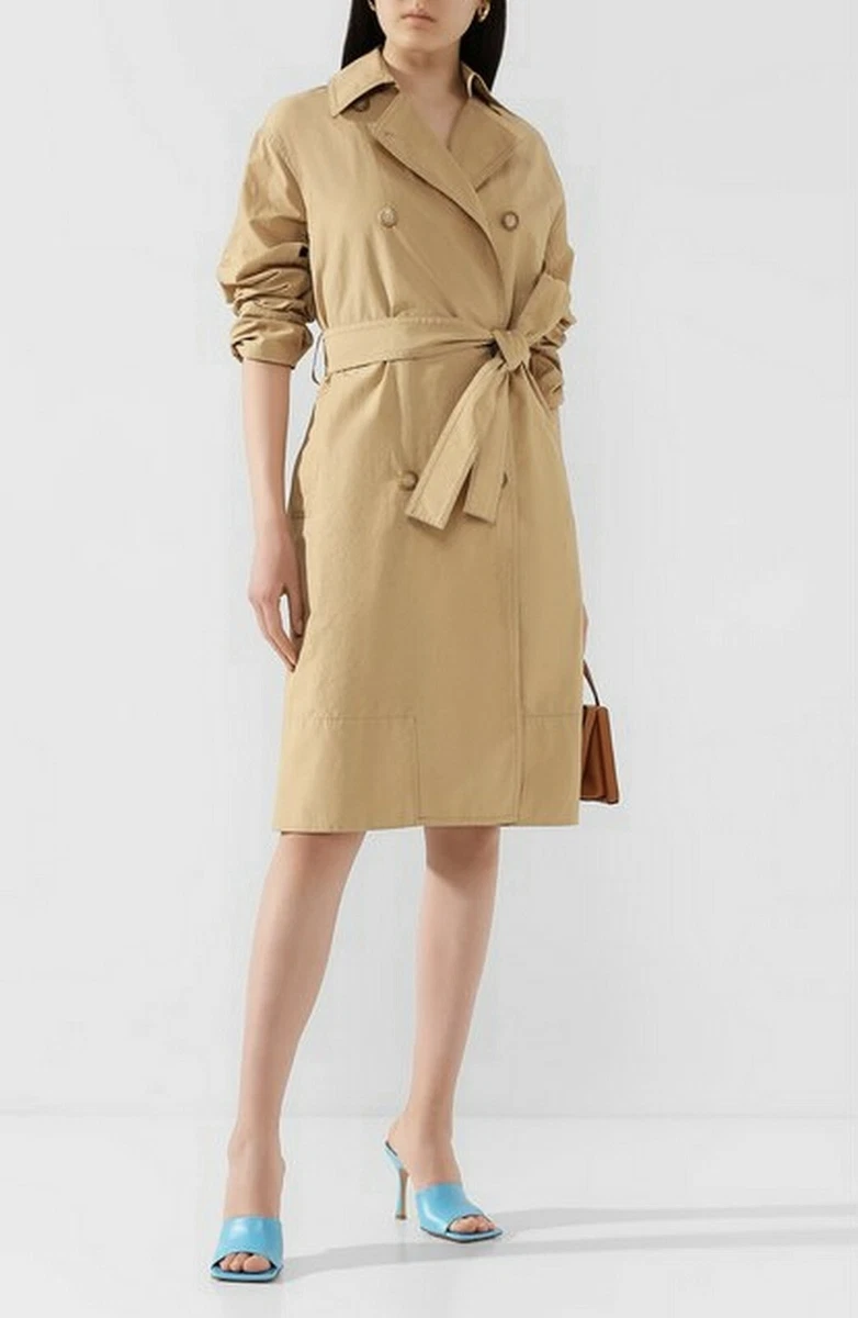 NWT Vince Drapey Tech Trench Coat SUN KHAKI Large MSRP 545