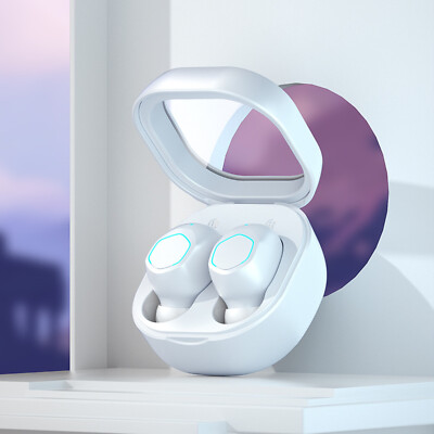 Bluetooth Headphones Ear Buds LED Power Display Charging Case Earphones With Mic