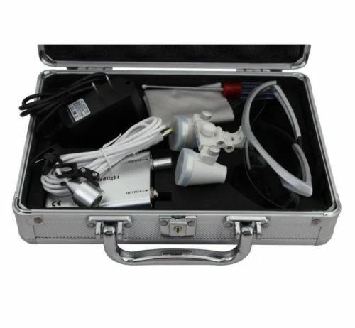 Стоматологическая медицинская хирургическая бинокулярная лупа лупа очки + светодиодная фара - Изображение 2 из 4