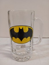 Vintage Batman Glass Mug Stein DC 2000
