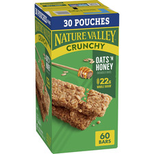Crunchy Oats 'n Honey Granola Bars, 60 Bars, 44.7 OZ 30 Pouches 