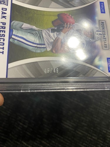 2016 PANINI ROOKIES & STARS TRUE BLUE DAK PRESCOTT RC#179 S/N# 45/49 BGS 9.5 - Picture 2 of 3