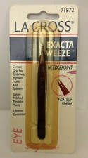 OLD PACKAGE La Cross by Sally Hansen EXACTA TWEEZE NEEDLEPOINT Tweezers 71872