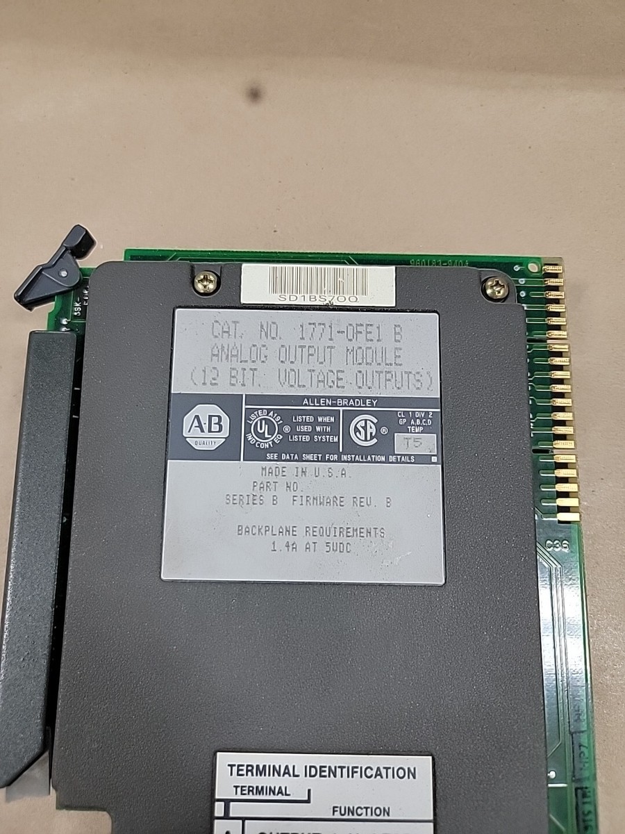 1771-OFE B Allen Bradley Analog Output Module 12 Bit PLC 5