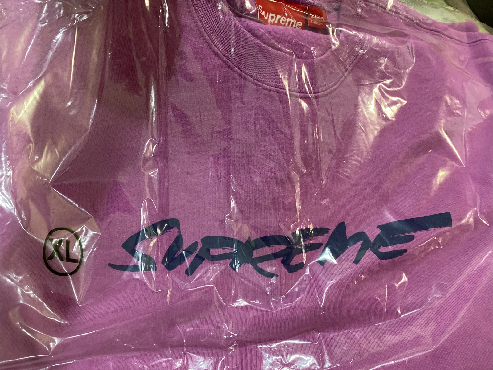 TAILLE XL FW 20 SUPREME FUTURA COL ROND VIOLET VIF