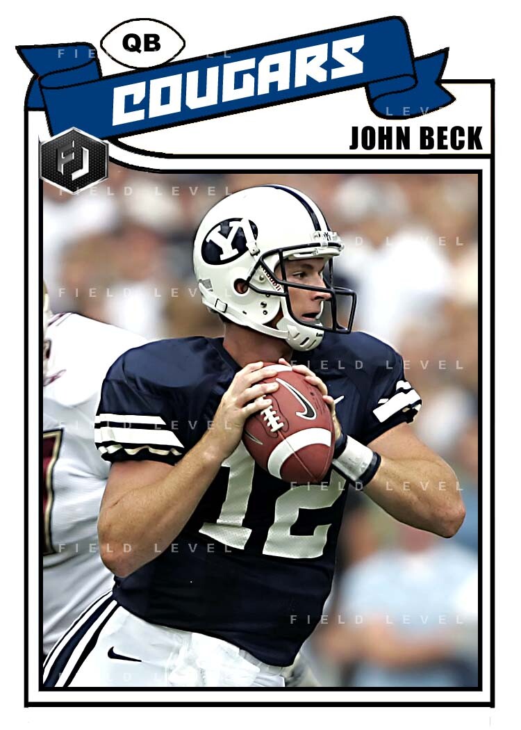 ACEO JOHN BECK BYU COUGARS CUSTOM HAND MADE ART CARD