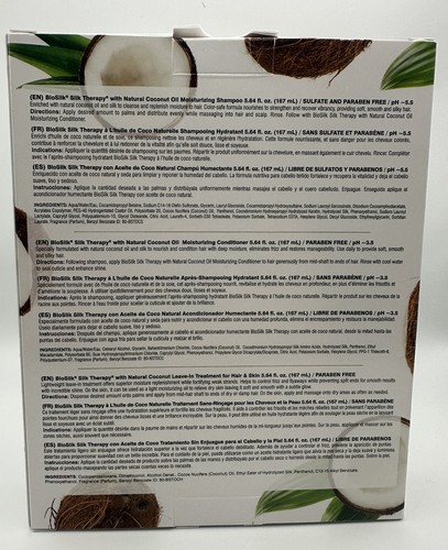 Biosilk Silk Therapy lite Serum, Coconut Oil Shampoo & Condition New & Sealed - Picture 3 of 3