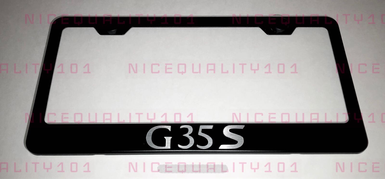 G 35 S Stainless Steel Finished License Plate Frame Holder Rust Free