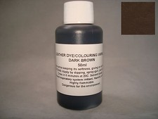 DIY leather colorant repair restore recolour DARK BROWN dye for all leather
