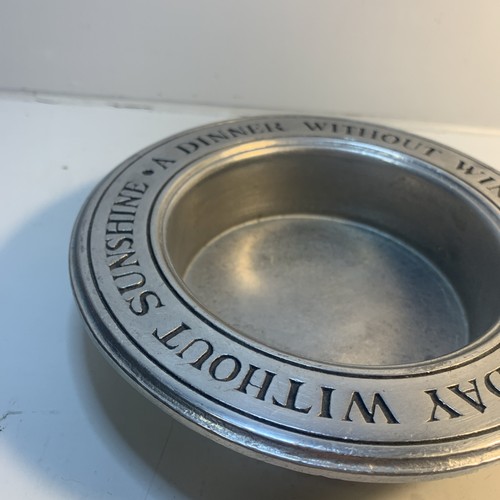 Vintage Wilton Metal Wine Bottle Holder Coaster / Trinket Dish USA  6 3/4" - Afbeelding 6 van 8