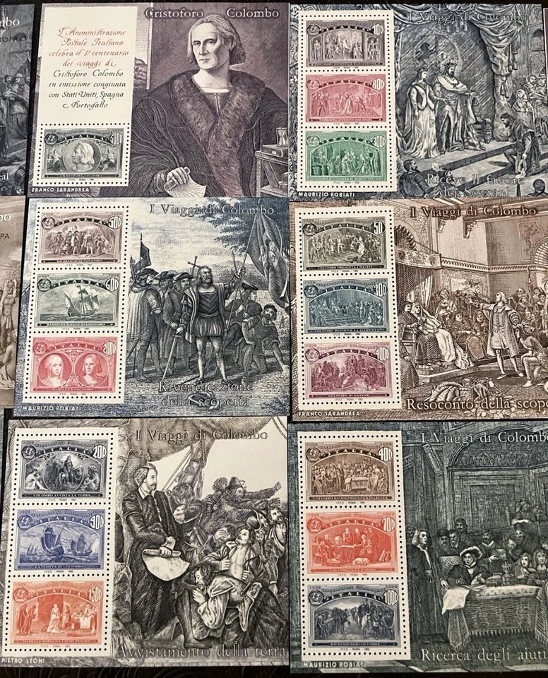 1992 Columbian Expo 500th year 24 MNH souvenir sheets US, Italy, Portugal, Spain - Image 4 of 4