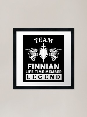Finnischer Name T-Shirt - Finnian Lege gerahmtes Wandbild Poster Leinwanddruck Bild