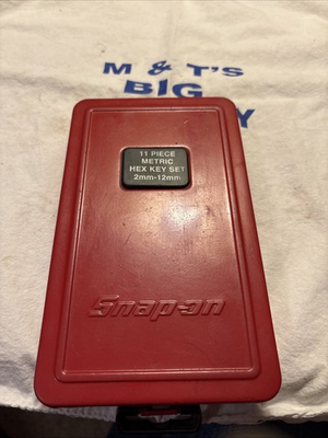 #ad Snap on 11pc 2mm 12mm Metric Hex Key Wrench Set w Metal Index Box AWM110BHK $115.00