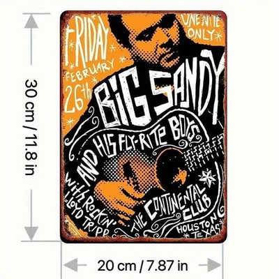 2D Flat, Vintage Tin Metal Signs Home Décor Compatible for Big Sandy and His Fly