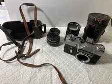 Zenit-E Vintage USSR 35mm Film Camera with lenses