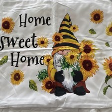 Gnome Sunflower Pillow Covers Set of 4 Square 18 x 18