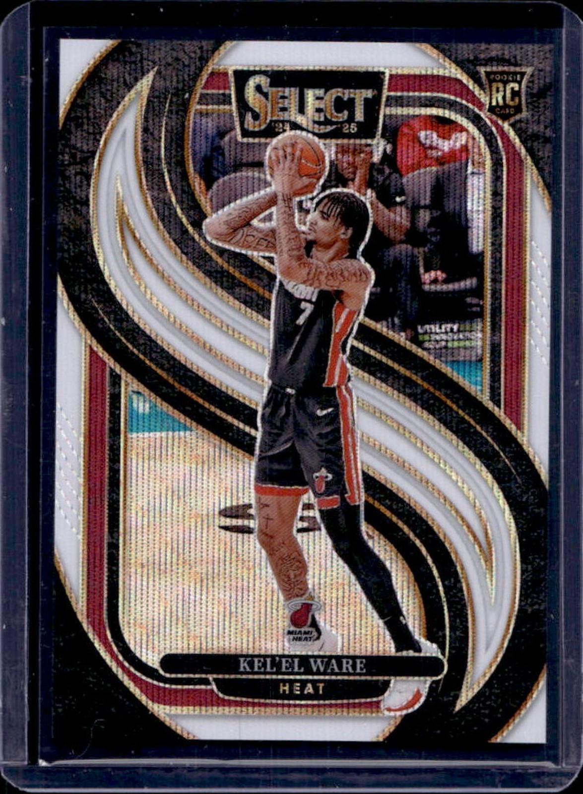 2024-25 Select Kel'el Ware Premier RC White Wave Prizm Rookie #57/99 Heat