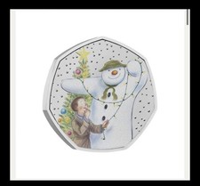 “2025”The Snowman 50p Silver Proof  Colour Coin - **From The Royal Mint**