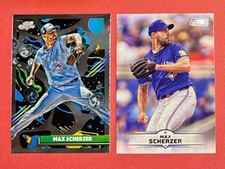 MAX SCHERZER 2025 Topps COSMIC CHROME #116 and 2025 Topps Stadium Club #136