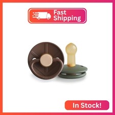 FRIGG Little Viking Natural Rubber Baby Pacifier 2-Pack Made in Denmark BPA-