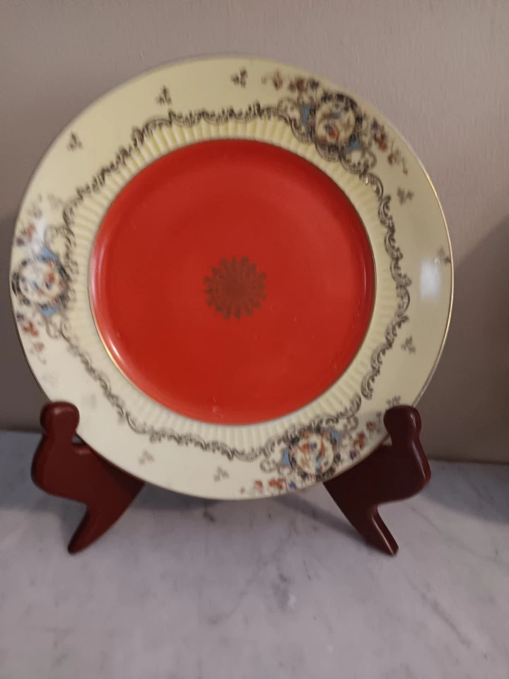 (23) Pc M Bavaria Orange & Yellow Decorated Dessert Set - Image 4 of 4