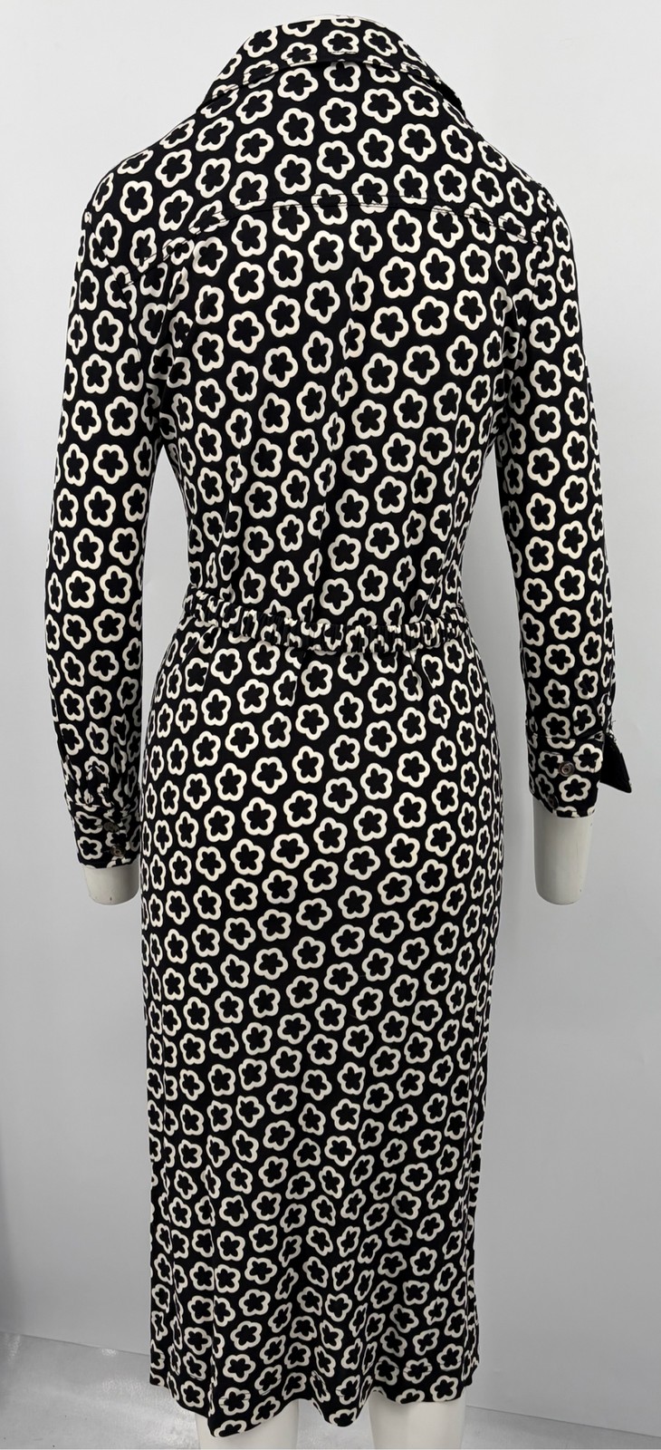 Tory Burch ALTRD Flower Printed Jersey Polo Belted Midi Dress sz 6 thumbnail 4