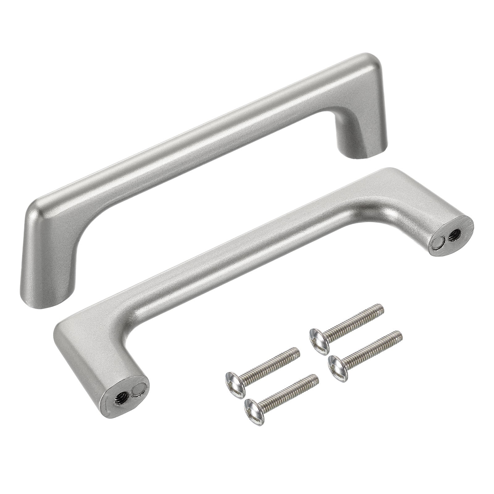 10Pcs Cabinet Pulls 4 Inch Aluminum Alloy Drawer Handles Brushed Nickel