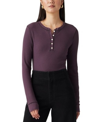 Levi's Plus Size Jakob Slim-Fit Long-Sleeve Henley Top Plum Size 1X 1445