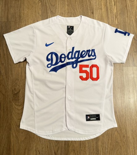 Nike Mookie Betts #50 Size 40 M Great Condition Los Angeles Dodgers White Jersey