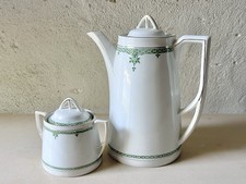 C.T. Carl Tielsch Altwasser Porzellan 1900-1905 Jugendstil Kaffeekanne Zuckerdos
