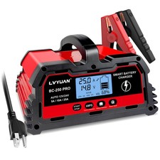 25A Smart Car Battery Charger, 12V and 24V Automotive Charger