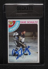 BAS 1978-79 Topps Dave Schultz #225 Seal of Authenticity Auto 3c7