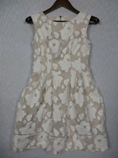 Vince Camuto Dress Womens 2 White Floral Lace Fit Flare Sleeveless Wedding