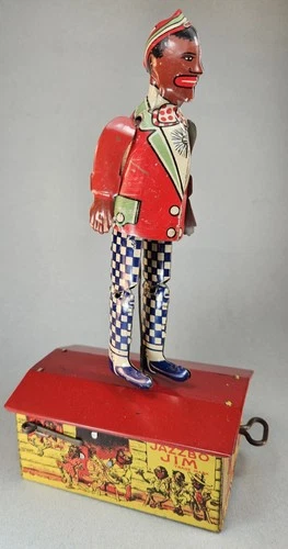 Antique Marx Jazzbo Jim the Dancer on the Roof Windup Tin Toy WORKS GREAT 1921