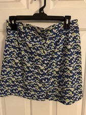 New Womens Izod Performance Green blue Golf Skorts Size 2