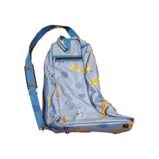Equestrian Boot Footwear Carrier Wellies Bag Chico The Cheetah Blue EXC