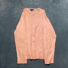 Karen Scott Cardigan Sweater Women XL Peach L...