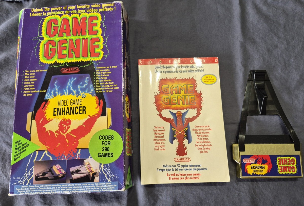 Nintendo NES Game Genie Camerica Rare! Genie, Box and Code Book