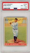 1933 Goudey Babe Ruth #144 PSA 4.5
