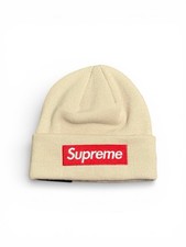 Supreme x New Era Box Logo Beanie   Stone FW24 Brand New Authentic